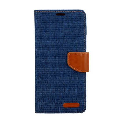 Flipové puzdro Canvas na Xiaomi Redmi 13C modré tmavé