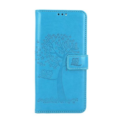 Flipové púzdro TopQ pre Xiaomi Redmi 13C – modrý strom so sovičkami