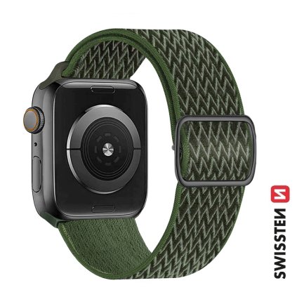 Remienok Swissten pre Apple Watch nylonový 38 - 40 - 41 mm khaki (so sponou)