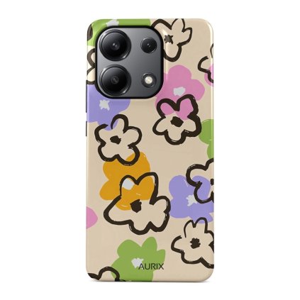 Zadný pevný kryt AURIX na Xiaomi Redmi Note 13 Pro Flower Drawing