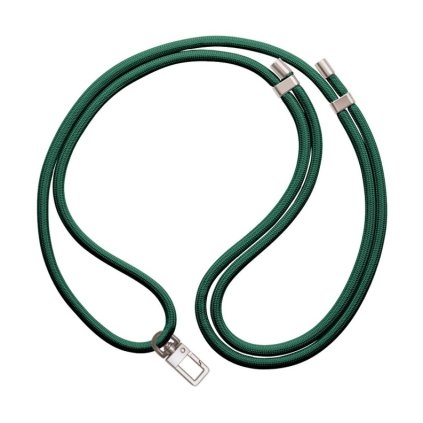 Luxusná šnúrka na mobilný telefón Royal Silver tmavozelená