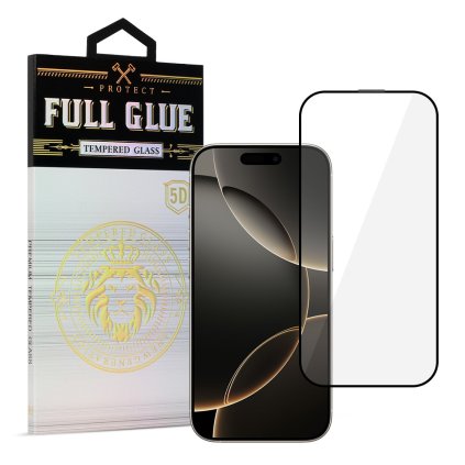 Tvrdené sklo HARD Full Glue 5D pre iPhone 16 PRO-17 čierne
