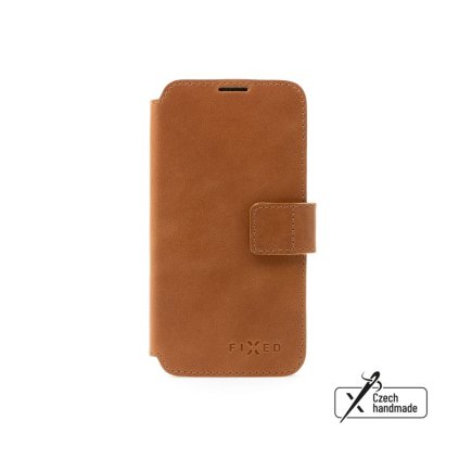 Kožené Flipové puzdro FIXED ProFit pre Apple iPhone 16 Pro Max, hnedé