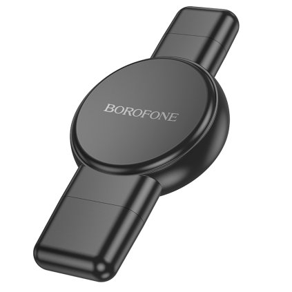 Bezdrôtová prenosná nabíjačka Borofone BQ31 2,5 W pre Apple Watch 1–9, SE–SE2 a Samsung Ultra/Ultra2, čierna
