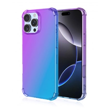 Zadný kryt pre iPhone 16 Pro Shock duhový fialovo-modrý