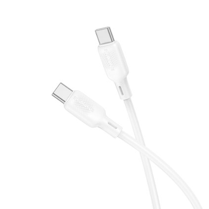 Dátový kábel Borofone BX113 Lenny USB-C - USB-C PD 60W 3A 1m biely