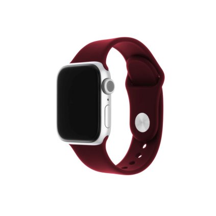Sada silikónových remienkov FIXED pre Apple Watch 42 - 44 - 45 - 49 mm, vínovo červená