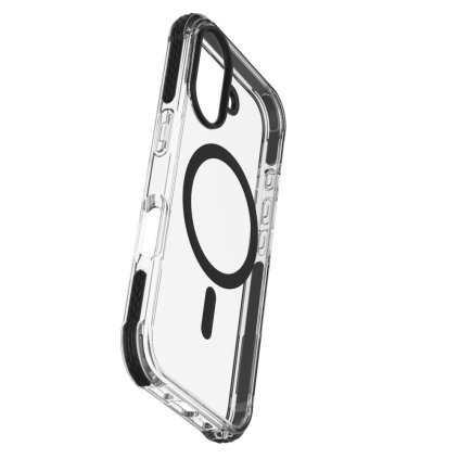 Ochranný kryt Cellularline Tetra Force Strong Guard Mag s podporou Magsafe pre Apple iPhone 16, priehľadný