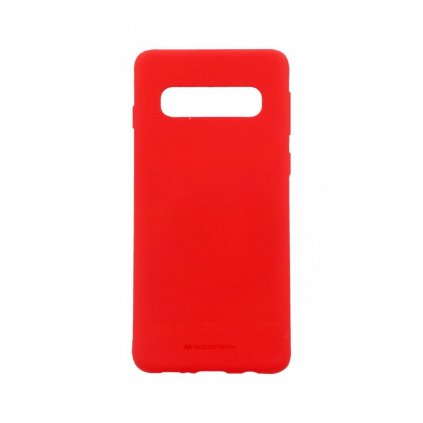 Zadný silikónový kryt Mercury Soft Case na Samsung S10 + červený