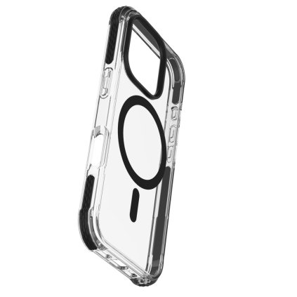 Ochranný kryt Cellularline Tetra Force Strong Guard Mag s podporou Magsafe pre Apple iPhone 16 Pro, priehľadný