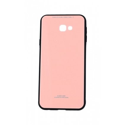 Zadný pevný kryt GLASS na Samsung J4 + ružový