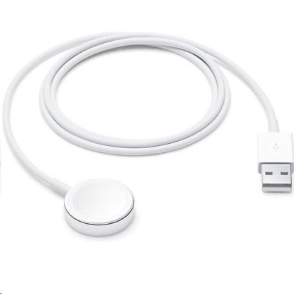 Magnetický nabíjací kábel Apple pre hodinky Watch 5 - Watch 6 biely (OOB Bulk)
