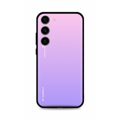 Zadný pevný kryt LUXURY na Samsung S23 dúhový ružový