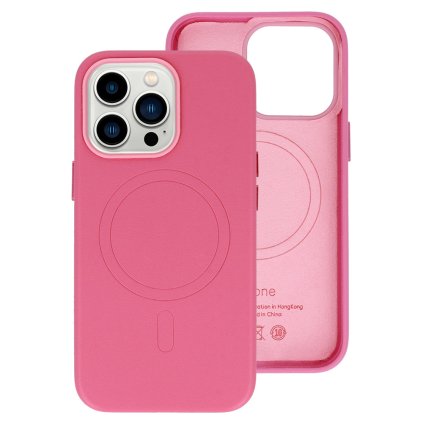 Zadný kryt MagSafe Leather pre Iphone 15 Plus Pink
