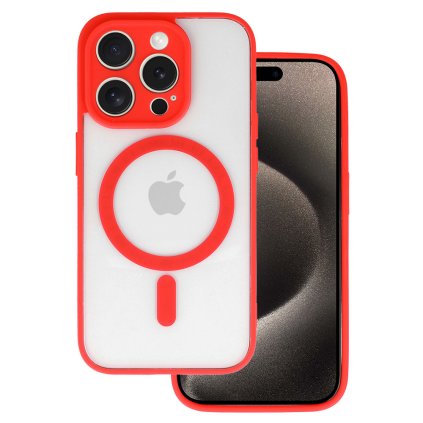 Zadný kryt Acrylic Color Magsafe pre Iphone 15 Plus červený