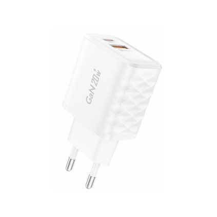 Adaptér Foneng EU56 GaN s rýchlonabíjaním Dual 20W biely