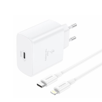 Rýchlonabíjačka Foneng EU62 GaN s káblom Lightning 45W biela