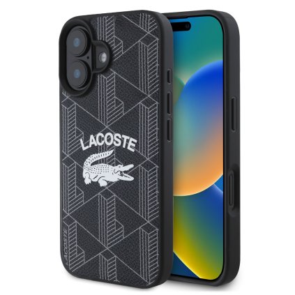 Zadný kryt Lacoste Blend Monogram MagSafe pre iPhone 16 Pro Max Black