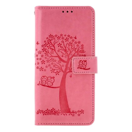 Flipové puzdro TopQ pre Xiaomi Redmi Note 13 Ružový strom sovičky