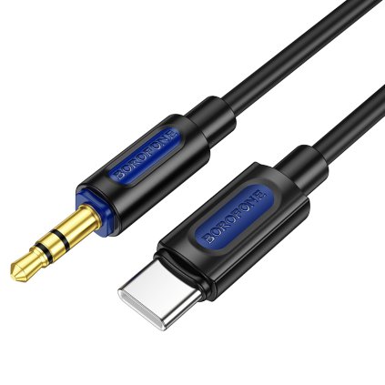 Kábel Borofone BL20 - jack 3,5 mm na typ C - 1 m čierny
