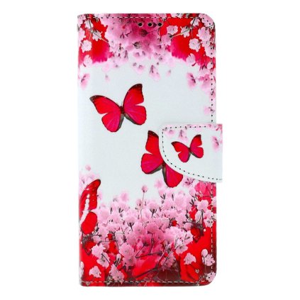 Flipové puzdro TopQ pre Xiaomi Redmi Note 13 Pro Ružoví motýliky