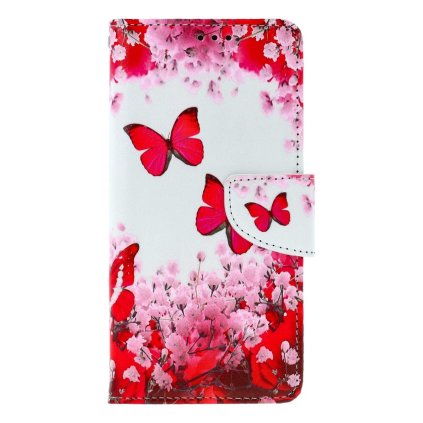 Flipové puzdro TopQ pre Xiaomi Redmi Note 13 Ružoví motýliky