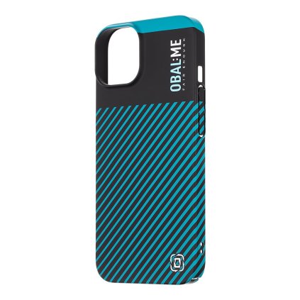 Zadný kryt OBAL:ME Flossy Stripes pre Apple iPhone 14 Black/Teal