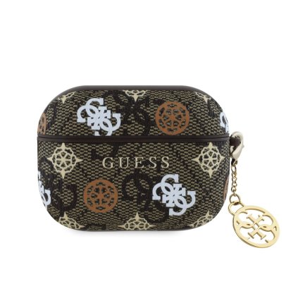 Puzdro Guess PU 4G Peony Charm pre AirPods 3 Brown