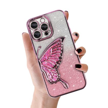Zadný kryt Tel Protect Butterfly Water pre iPhone 16 Plus ružový