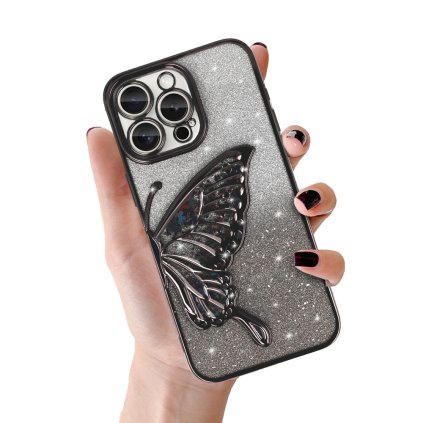 Zadný kryt Tel Protect Butterfly Water pre iPhone 13 Pro Max čierny