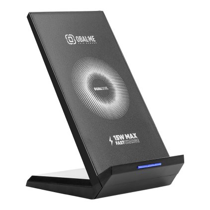 Bezdrôtová nabíjačka OBAL:ME StandCharger pre stôl 15W čierna
