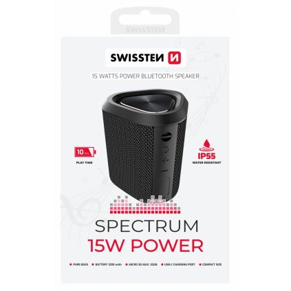 Reproduktor Bluetooth Swissten Spectrum 15W čierny