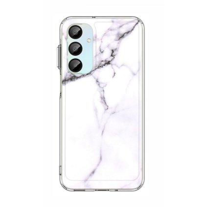 Zadný pevný kryt na Samsung A16 Mramor biely