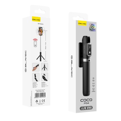 Selfie tripod tyč Blavec Coco P04 Bluetooth 0,7 m (SSCP04-TRB07) čierna