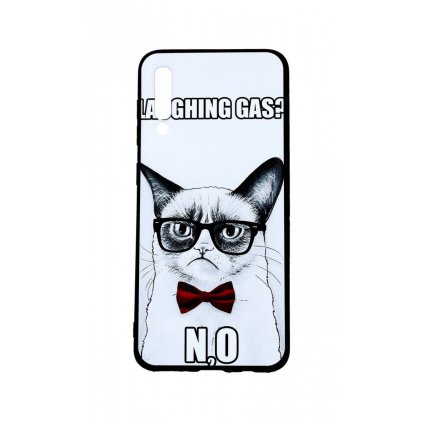 Zadný 3D silikónový kryt na Samsung A50 Grumpy Cat