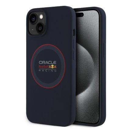 Zadný kryt Red Bull Silicone Red Ring MagSafe pre iPhone 13 Navy
