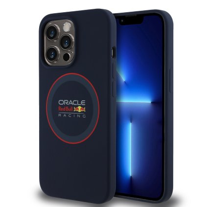 Zadný kryt Red Bull Silicone Red Ring MagSafe pre iPhone 13 Pro Navy