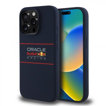 Zadný kryt Red Bull Silicone Horizontal Logo MagSafe pre iPhone 15 Pro Max Navy