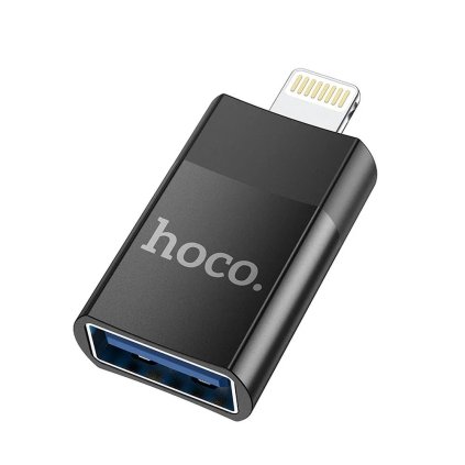 Adaptér HOCO UA17 Lightning/USB-A OTG čierny