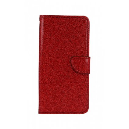 Flipové puzdro na Samsung A50 glitter červené
