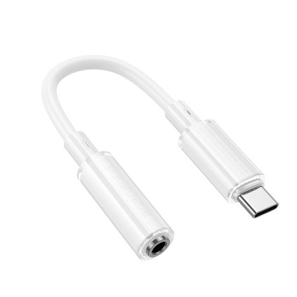 Adaptér Borofone BV22 Lemon USB-C - jack 3,5 mm biely
