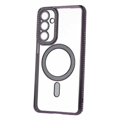 Zadný kryt Bling Magsafe pre Samsung Galaxy A16 5G fialový