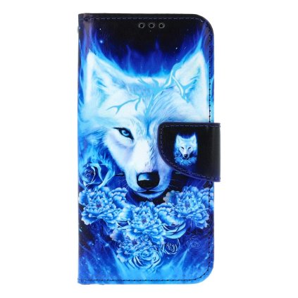 Flipové puzdro TopQ pre Samsung A15 Tyrkysový vlk