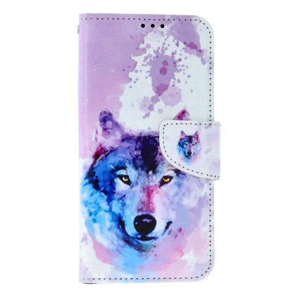 Flipové puzdro TopQ pre Samsung A15 Polárny vlk