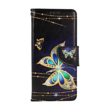 Flipové puzdro TopQ pre Samsung A16 Zlatý motýlik