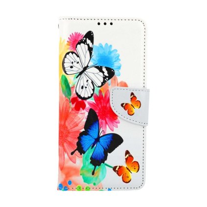 Flipové puzdro TopQ pre Samsung A16 Farebné s motýlikmi