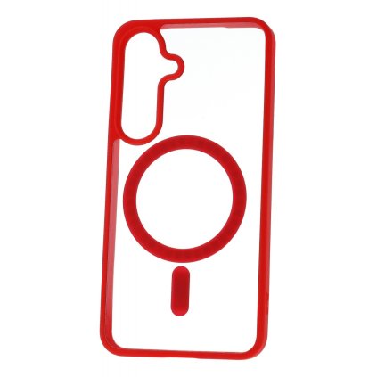 Zadný kryt Acrylic Color Magsafe pre Samsung Galaxy S25 červený