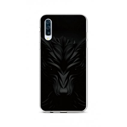 Zadný silikónový kryt na Samsung A50 Čierny vlk
