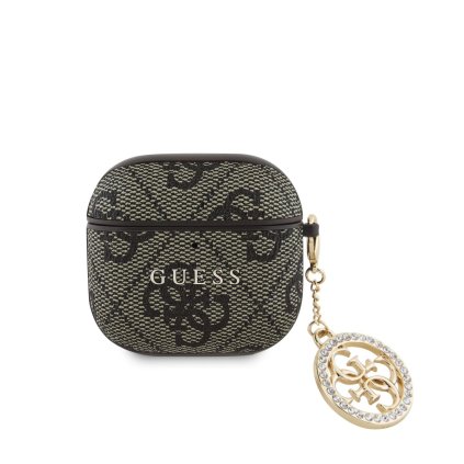 Puzdro Guess 4G Script PC/PU Charm pre AirPods 4 Brown