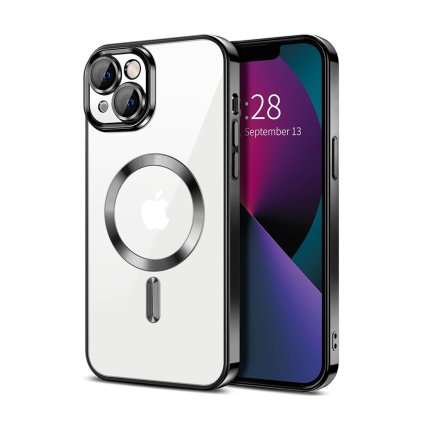 Zadný kryt Techsuit Luxury Crystal MagSafe iPhone 13 čierny